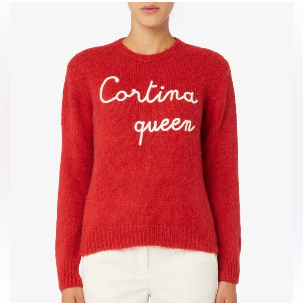 MC2 Saint Barth Red Crew Neck Sweater Vibrant Knit Casual - Picture 3 of 11